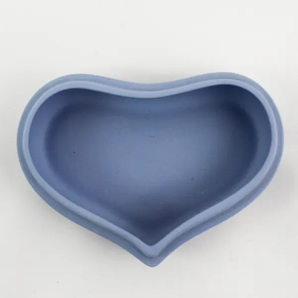 Vintage Wedgwood Blue Jasperware Covered Heart Shaped Trinket Box 5.25” x 3.75”