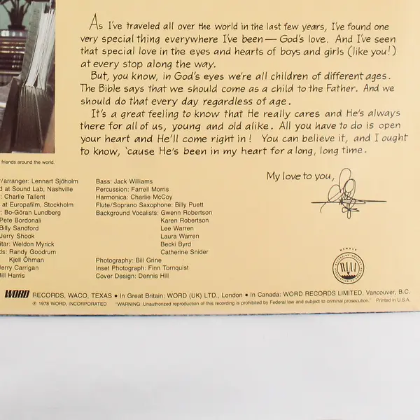 Evie – A Little Song Of Joy For My Little Friends 12" Vinyl Record