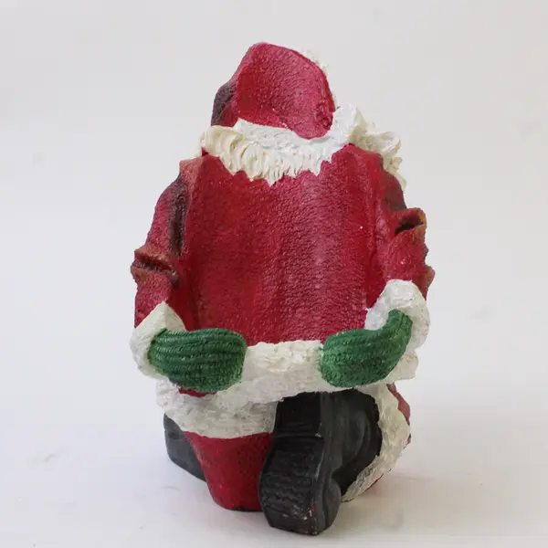 Unbranded Multicolor Resin Santa Claus Figurine Wine Bottle Holder 6.25" Tall