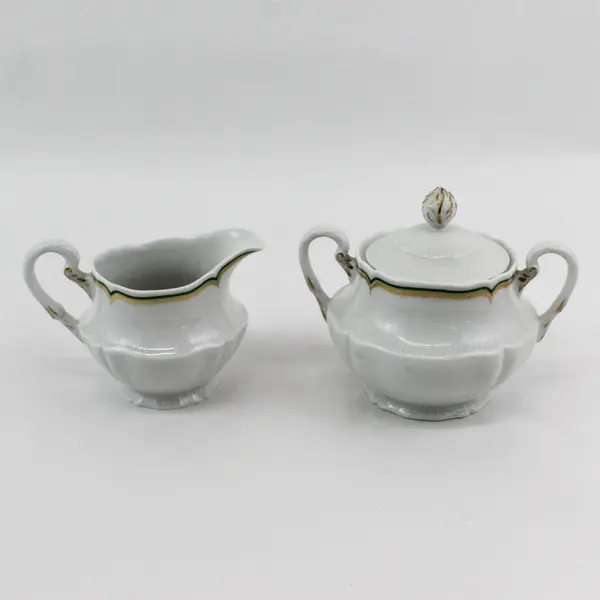Vintage Haviland Limoges Centelle Porcelain Creamer and Lidded Sugar Bowl Set