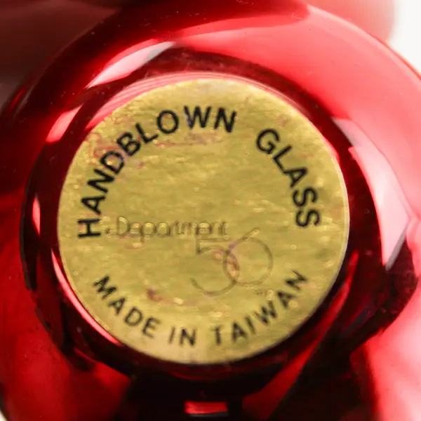 Lot Of 7 Department 56 Red/Green Mercury Glass Ornament Placecard Holder #7739-9