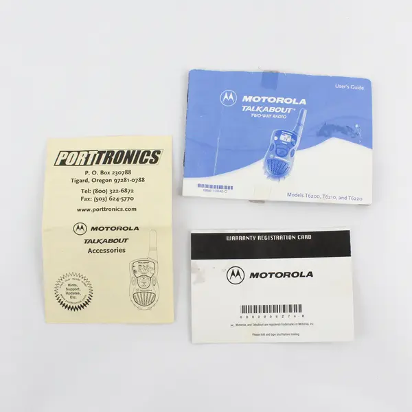 Motorola Talkabout T6210 Two Way Radios Walkie Talkies Show Power