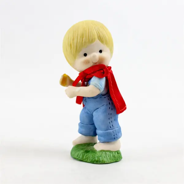 Enesco Country Cousins Vintage Scooter Figurine Red Cape Missing Accessory