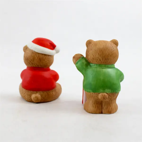 Lot of 2 New Lucy & Me Ceramic Bear Figurines 3.25"H Collectible