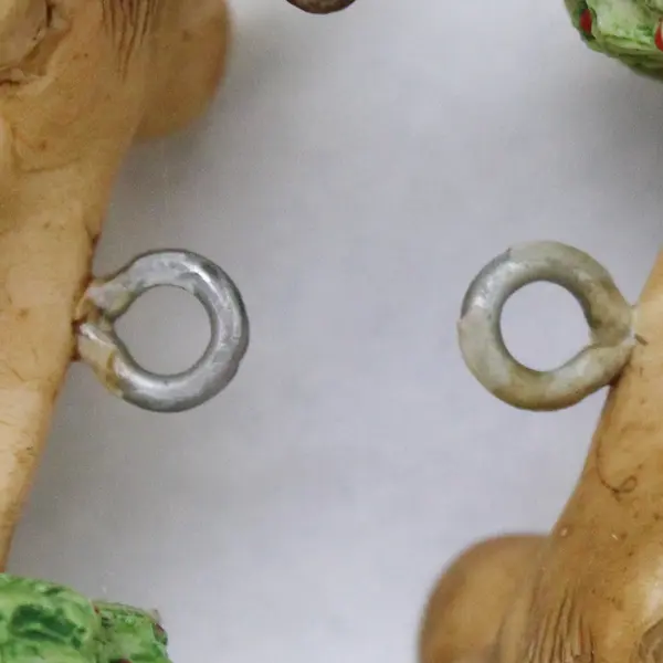 Lot Of 2 Schmid "Country Christmas" Lowell Davis 1987 Cow Hanging Ornaments