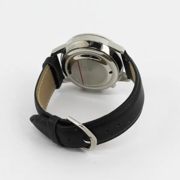 Tel Time Mens Quartz Talking Watch Model M9908 Black Leather Band 