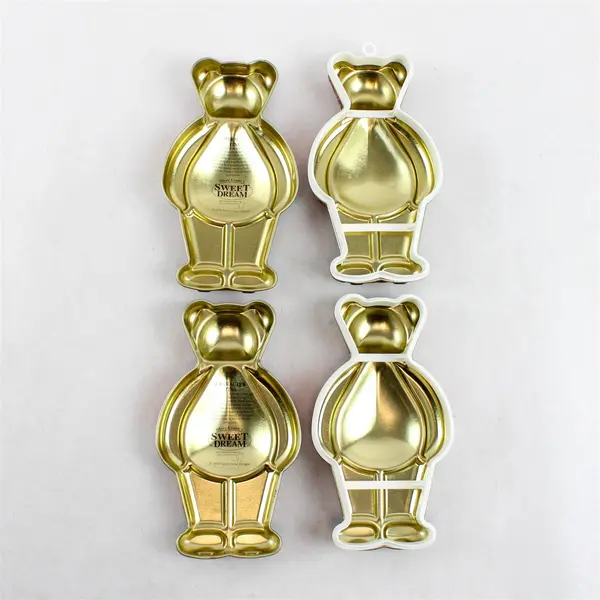 Set of 2 Vintage 1994 Dept 56 Sweet Dream Santa Teddy Bear Tins 