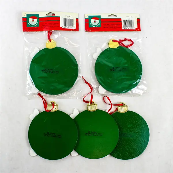 Set of 5 Kurt Adler Disney Santa's World Mickey & Minnie Ornament - New