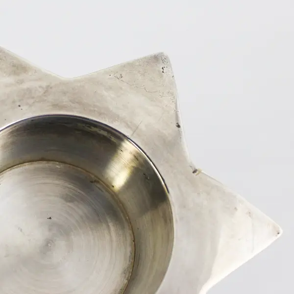 2 Star Shaped Silver Plate Tea Light Candle Holders Made In India