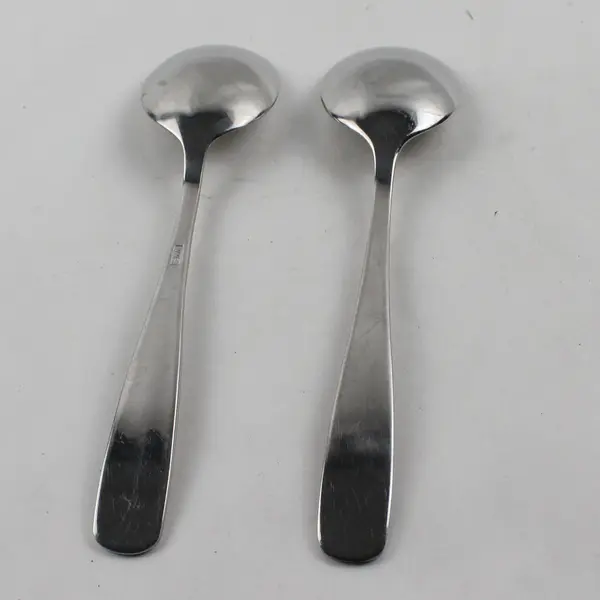 Lot of 2 WMF SS Youth Flatware Animal Theme Spoons 6.5" Unknown Rare Pattern