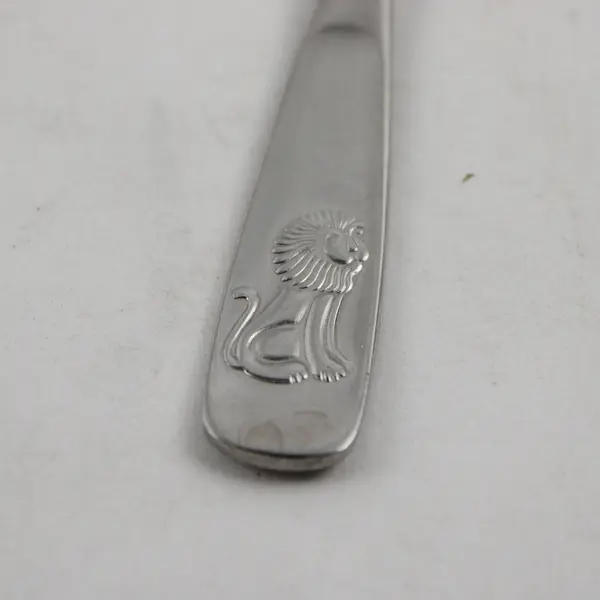 Lot of 2 WMF SS Youth Flatware Animal Theme Spoons 6.5" Unknown Rare Pattern