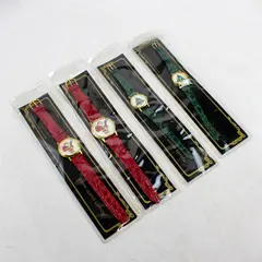 Lot of 4 Santa Christmas Tree Novelty Quartz Watches Glitter For Par﻿ts