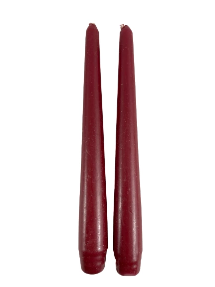 Lot of 4 Vtg Red Burgundy Taper Dinner Candles Home Decor Holiday Unlit 6-8 Inch