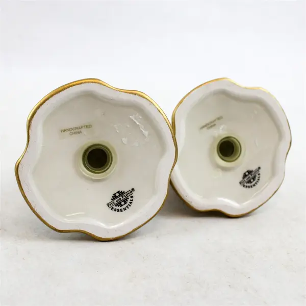 Fitz and Floyd Holiday Holly Bells Porcelain Salt & Pepper Shakers Set - New