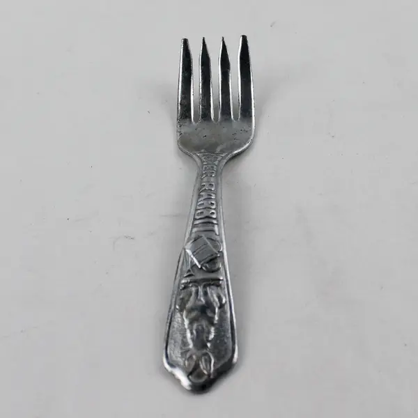 Vintage Peter Rabbit Baby Toddler Fork Stainless Silver Plate 4" Rare HTF