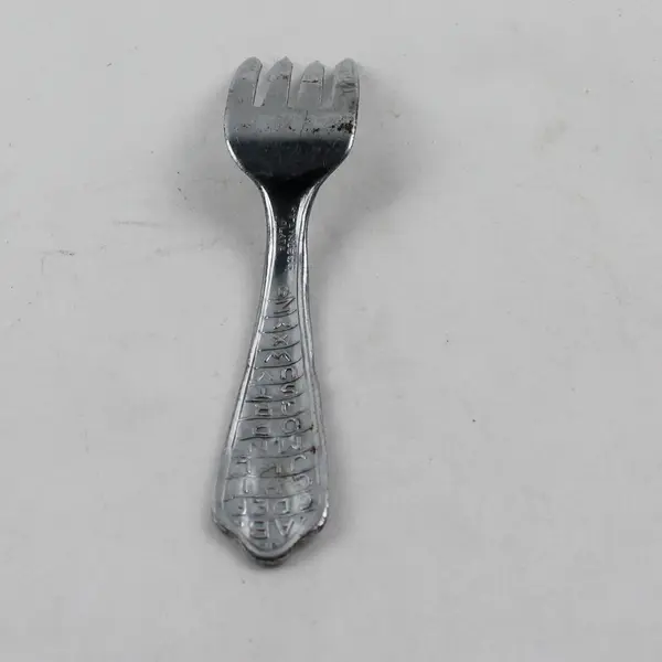 Vintage Peter Rabbit Baby Toddler Fork Stainless Silver Plate 4" Rare HTF