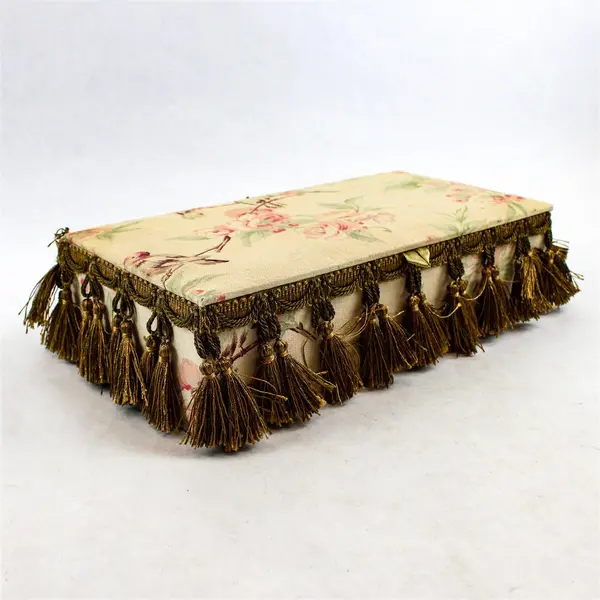 DL Rhein for Silvestri Floral Jewelry Keepsake Box with Fringe - New