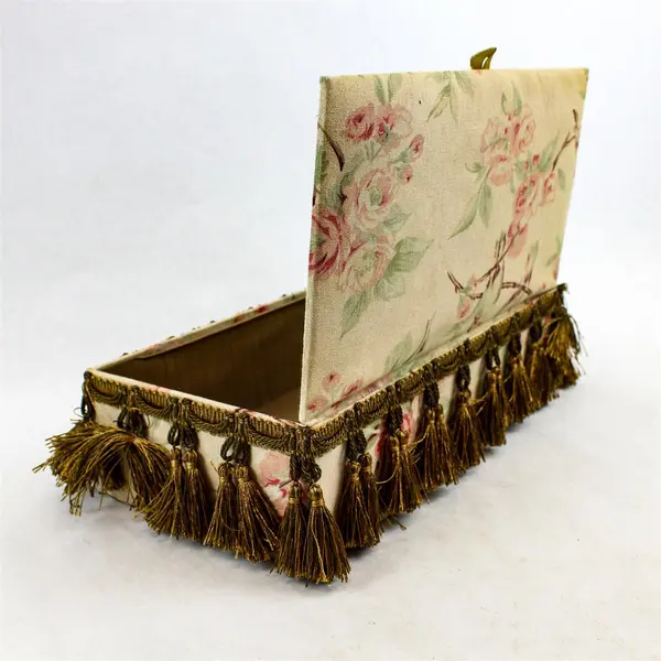 DL Rhein for Silvestri Floral Jewelry Keepsake Box with Fringe - New
