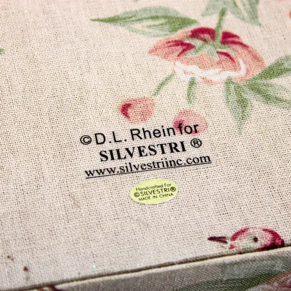 DL Rhein for Silvestri Floral Jewelry Keepsake Box with Fringe - New