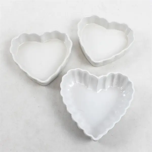 Lot of 3 White Ceramic Baking Dishes Oven Safe