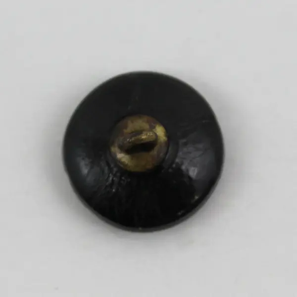 Antique Victorian Black Glass Roman Woman Cameo Picture Button 5/8" FLAWED