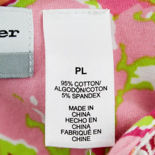 Alfred Dunner Pink/Green  Floral Quarter Length Sleeves Blouse Women's Size PL