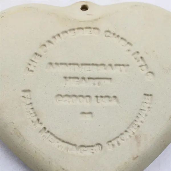 Pampered Chef Anniversary Heart Stoneware Dish 2000 Collectible Vintage