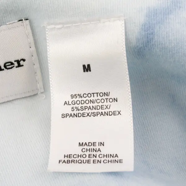 Alfred Dunner Blue/Yellow Geometric Quarter Length Sleeves Blouse Women's Size M