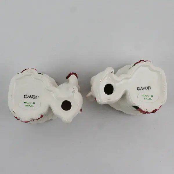 Vintage 1983 Avon Set of 2 Bunny Taper Candle Holders