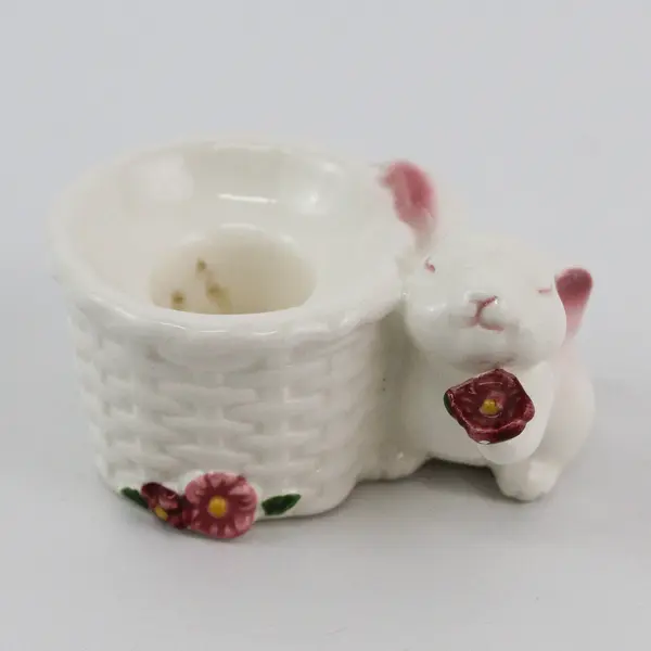 Vintage 1983 Avon Set of 2 Bunny Taper Candle Holders