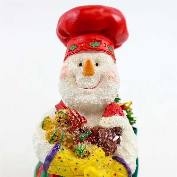 Roman Inc Snowman Chef with Santa Bag Figurine - Collectible New