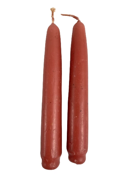 Lot of 4 Vtg Red Burgundy Taper Dinner Candles Home Decor Holiday Unlit 6-8 Inch