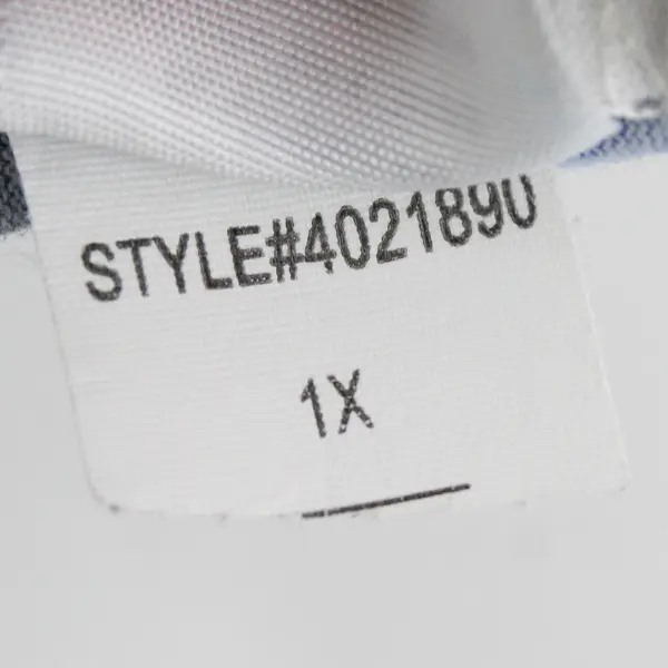 Coldwater Creek Peacock Feather Quarter Length Sleeves Blouse Women's Size 1X