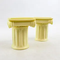 Set of 2 Roman Inc. Classic Greek Column Display Stands Risers Resin 4in