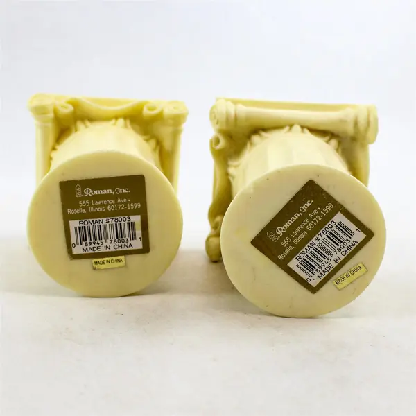Set of 2 Roman Inc. Classic Greek Column Display Stands Risers Resin 4in
