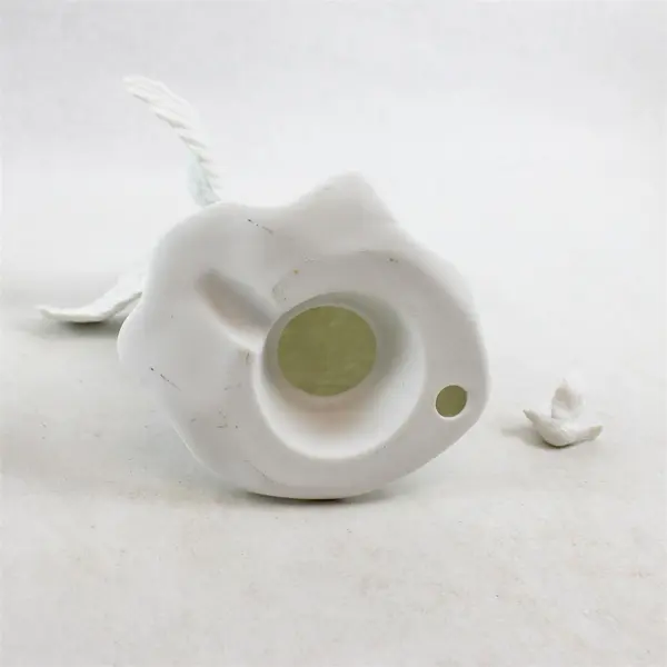 Roman Inc Lace Illusions White Bisque Porcelain Angel Figurine - Dove Detached