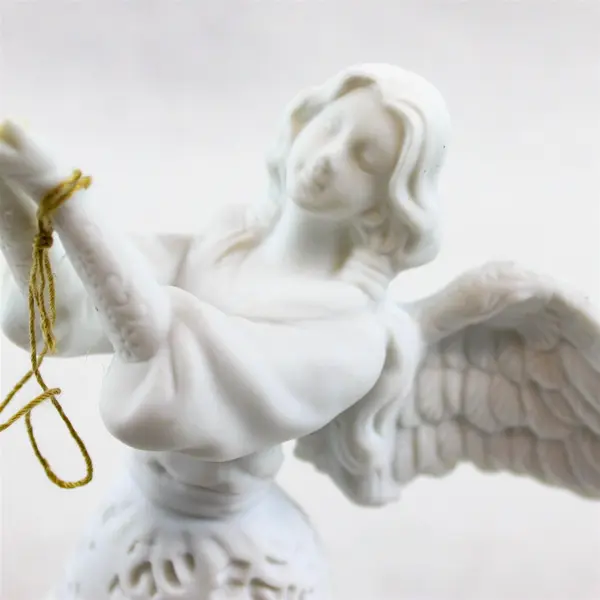 Roman Inc Lace Illusions White Bisque Porcelain Angel Figurine - Dove Detached