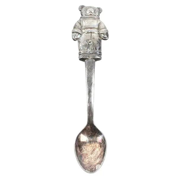 Ralph Lauren Polo Bear Collection Silver-plate Infant Feeding Spoon 5.75" Rare