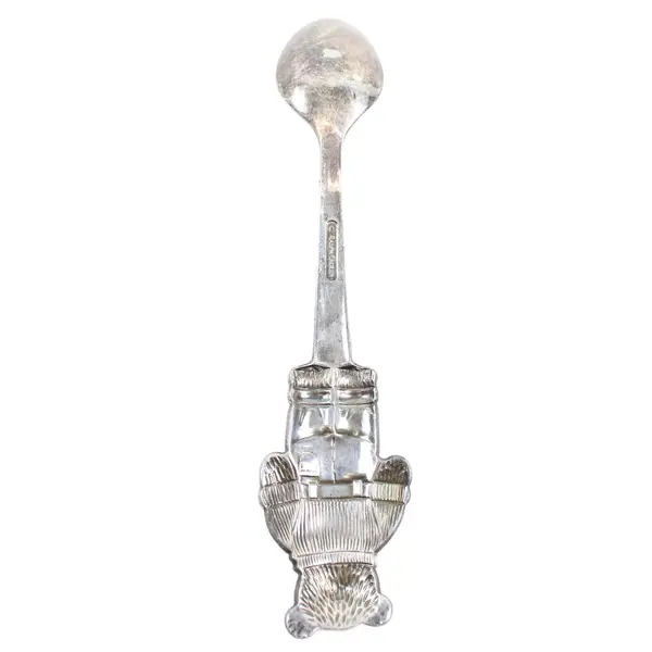 Ralph Lauren Polo Bear Collection Silver-plate Infant Feeding Spoon 5.75" Rare