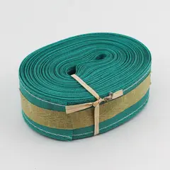 Roll Of Vintage 2.25 Inch Turquoise With White Stripes  Lawn Chair Webbing