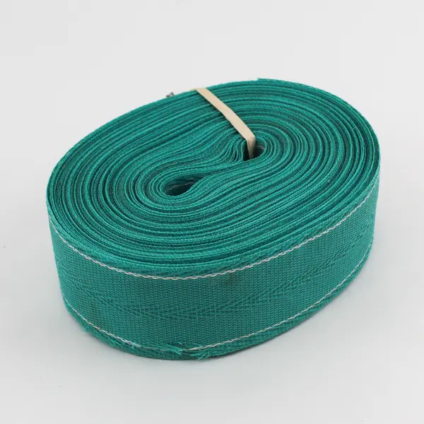 Roll Of Vintage 2.25 Inch Turquoise With White Stripes  Lawn Chair Webbing