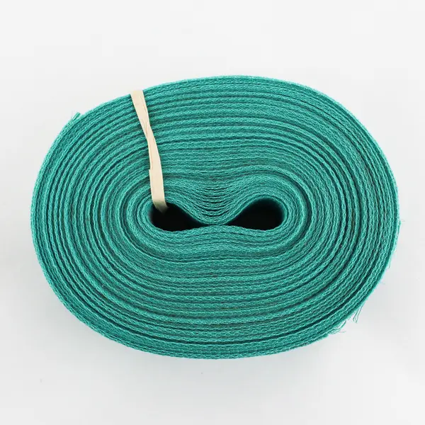 Roll Of Vintage 2.25 Inch Turquoise With White Stripes  Lawn Chair Webbing