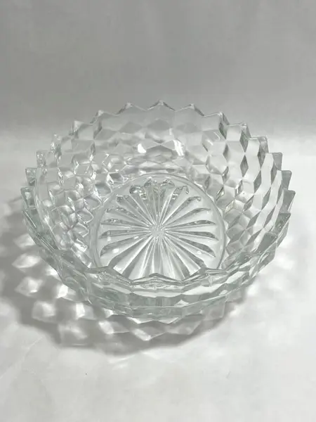 Vintage Fostoria American Oval Vegetable Serving Bowl 10 Inch Clear Glass