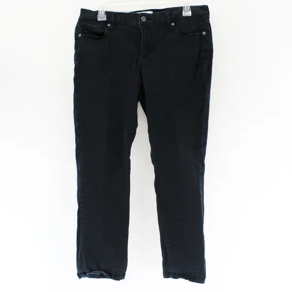 Sonoma Solid Dark Navy Blue Color Skinny Jeans High Waisted Women's Size 12 PS