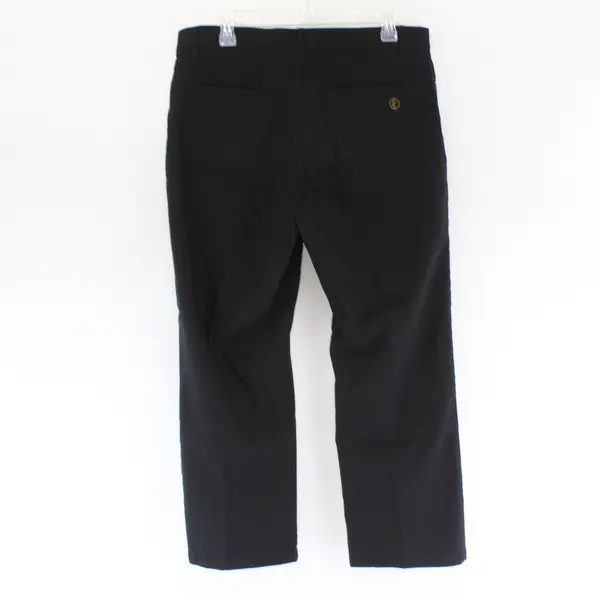 Simon Chang Denim Solid Black Color High Waisted Loose Fit Pants Women's Size 14