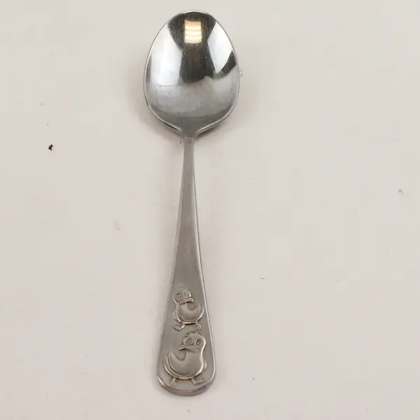 Keltum Stainless Steel Unknown Rare HTF Pattern Youth Spoon 5.25" Good