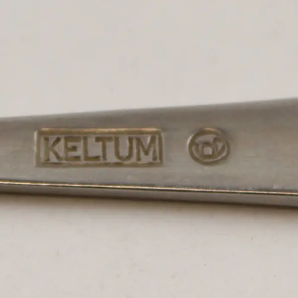 Keltum Stainless Steel Unknown Rare HTF Pattern Youth Spoon 5.25" Good