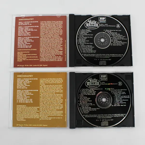 Fats Waller The Complete Recorded Works, Vol. 3 CD Set of 4, 2007