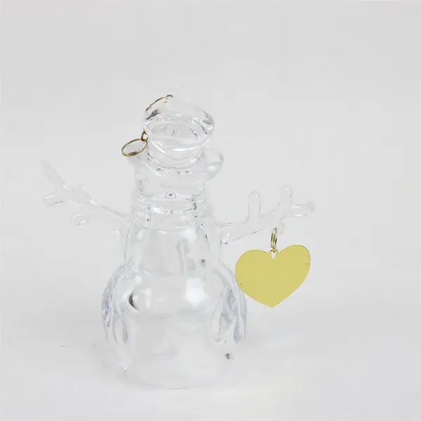 Lot of 4 Acrylic Snowman Figurines 2 Number 1 Mom Number 1 Grandma Best Friends