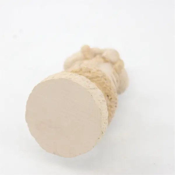 Rustic Father Christmas Resin Figurine Light Brown 6 in Holiday Decor